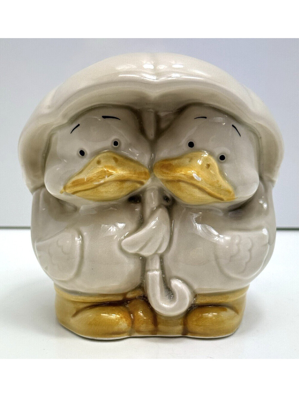 Vtg Andre Richard Japan Porcelain Ducks Under Umbrella Toothbrush Holder
